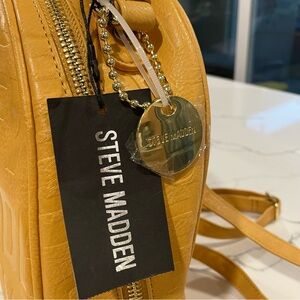 Steve Madden Mustard Logo Backpack
